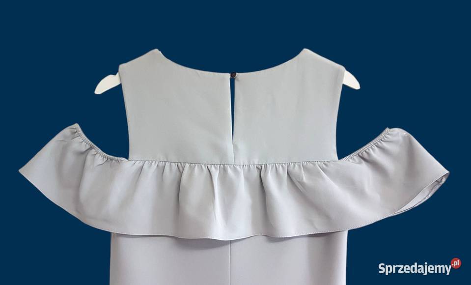 Damska sukienka szara na ramiączkach miracco Z falbankami  Chrzanów sprzedam