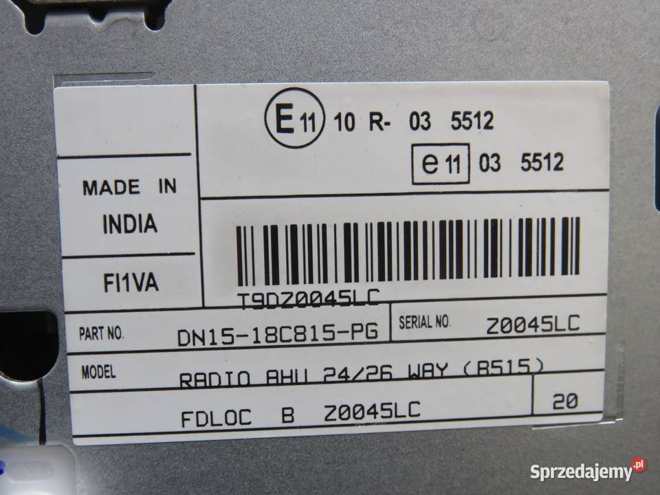 RADIO FORD ECOSPORT DN1518C815PG Sprzęt audio fabryczny