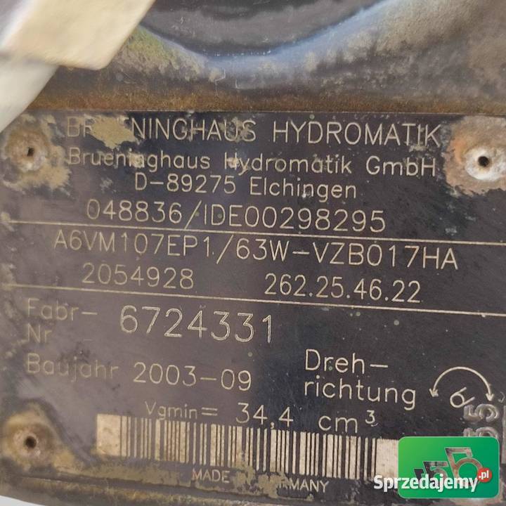 Silnik jazdy Brueninghaus Hydromatik A6VM107 Pozostałe Wilkowo