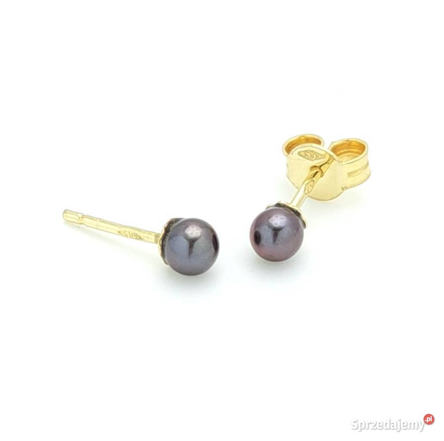 Kolczyki Złote pr585 Perełki 45mm sztyft Z204 Poznań
