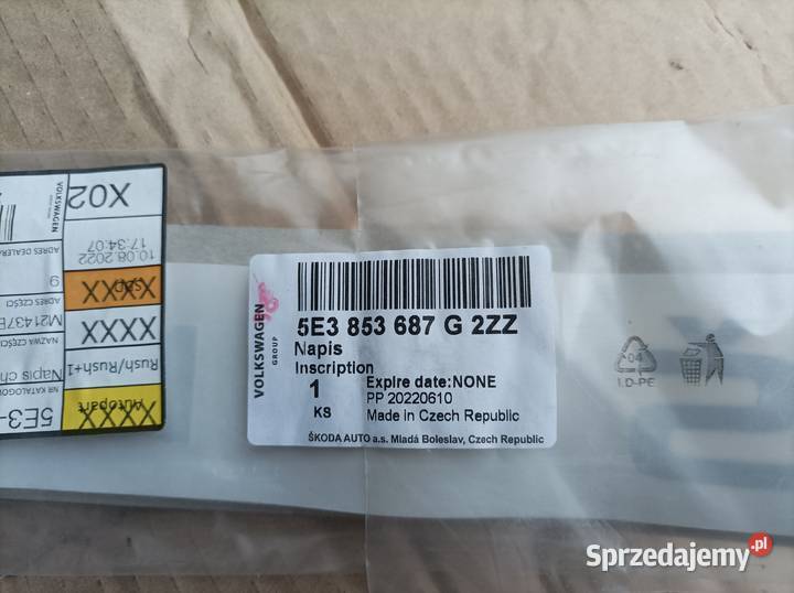 SKODA OCTAVIA IV emblemat tył nowy org mazowieckie