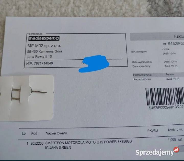 Sprzedam telefon motorolla g15power tanio Bełchatów sprzedam