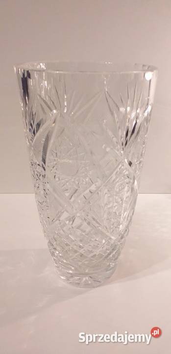 Wazon kryształowy z czasów PRL przezroczysty Witnica
