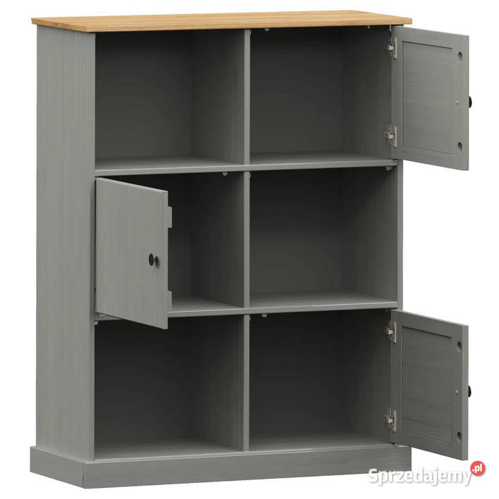 Szafka na książki VIGO szara 90x35x1145 drewno