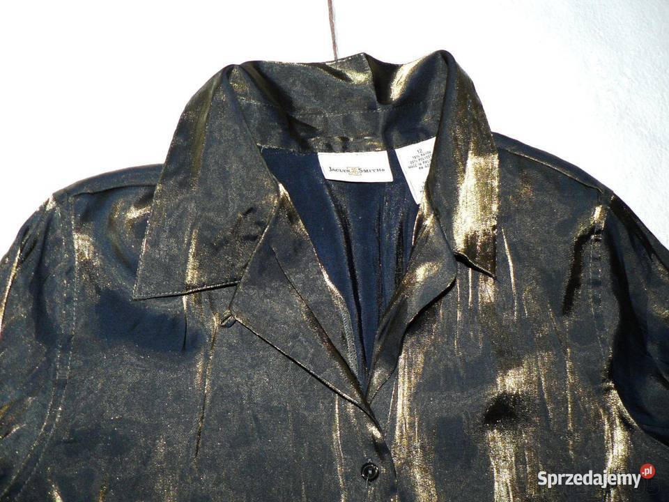 Jaclyn Smith złota zieleńcudna koszulowa bluzka Łódź