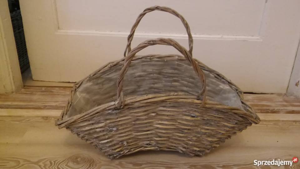 duży wiklinowy koszyk pobielany na prezent pomorskie Gdańsk sprzedam