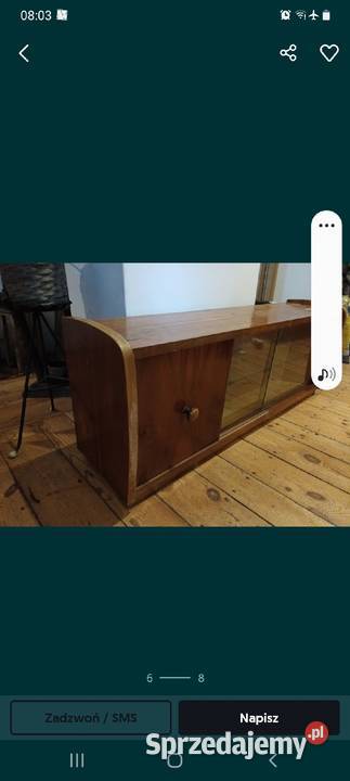 Nadstawka gora kredensu debowa prl Gdańsk