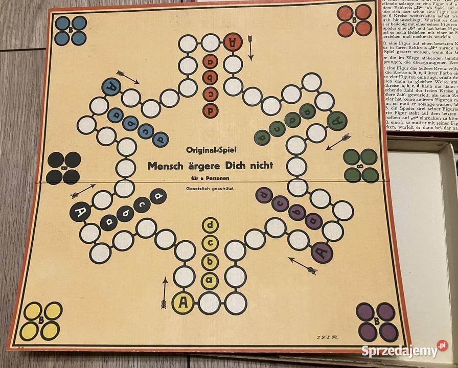 Stara gra planszowa CHIŃCZYK Mensch argere dich Warszawa sprzedam