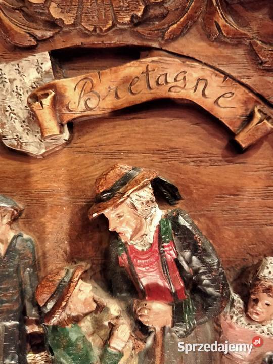 Płaskorzeźba obraz ręcznie zdobiony Francja wielkopolskie Gniezno