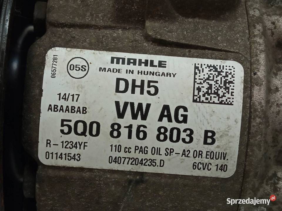SPRĘŻARKA KLIMATYZACJI 5Q0816803B 20 TDI VW świętokrzyskie