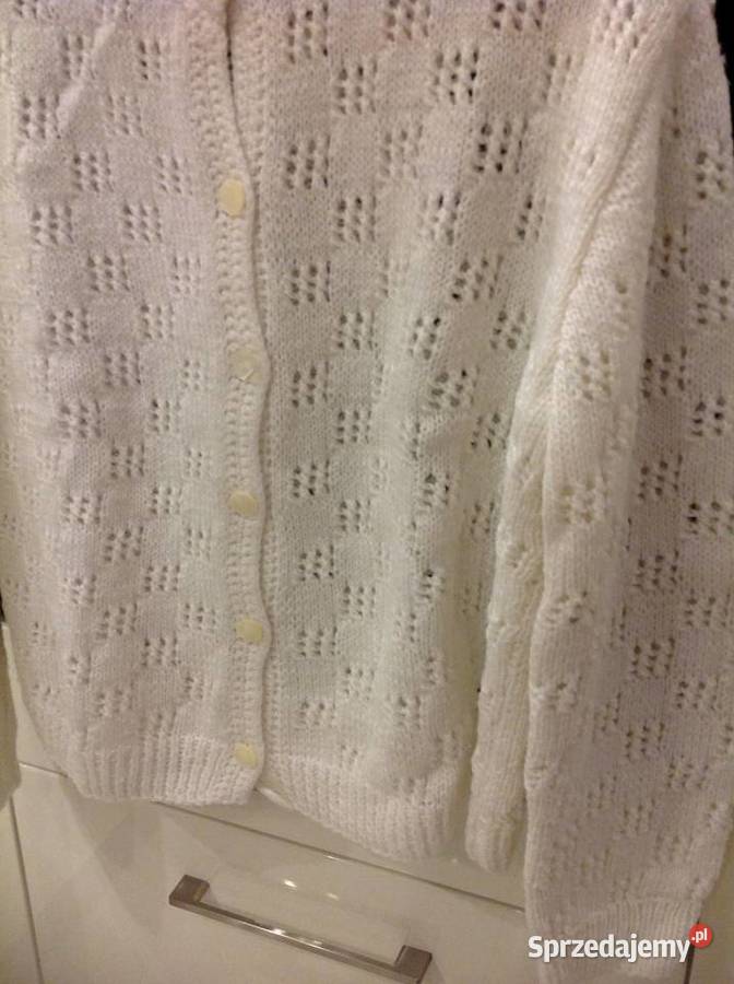 Sweter Damski Ażurowy Dziergany Rozpinany XL Rozmiar 42(XL)