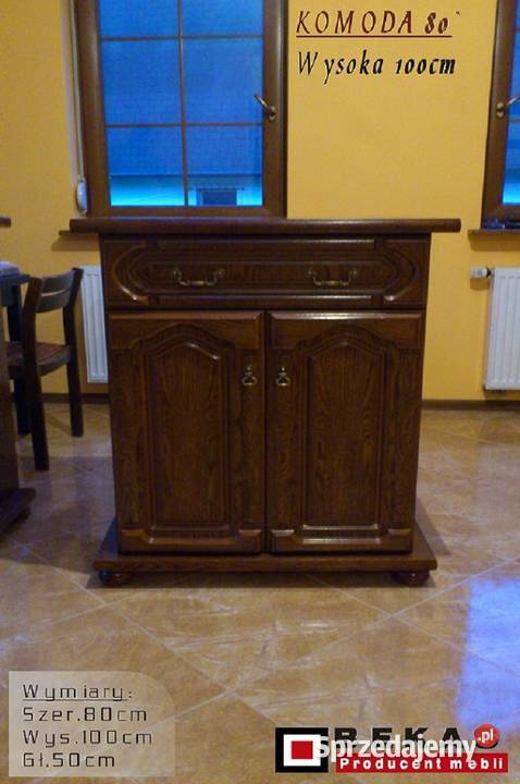 Stylizowana Komoda Lustro 120 Wysoka 2D4S Dąb Góra Kalwaria