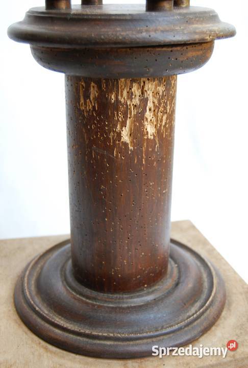 Kwietnik drewniany kolumna art deco