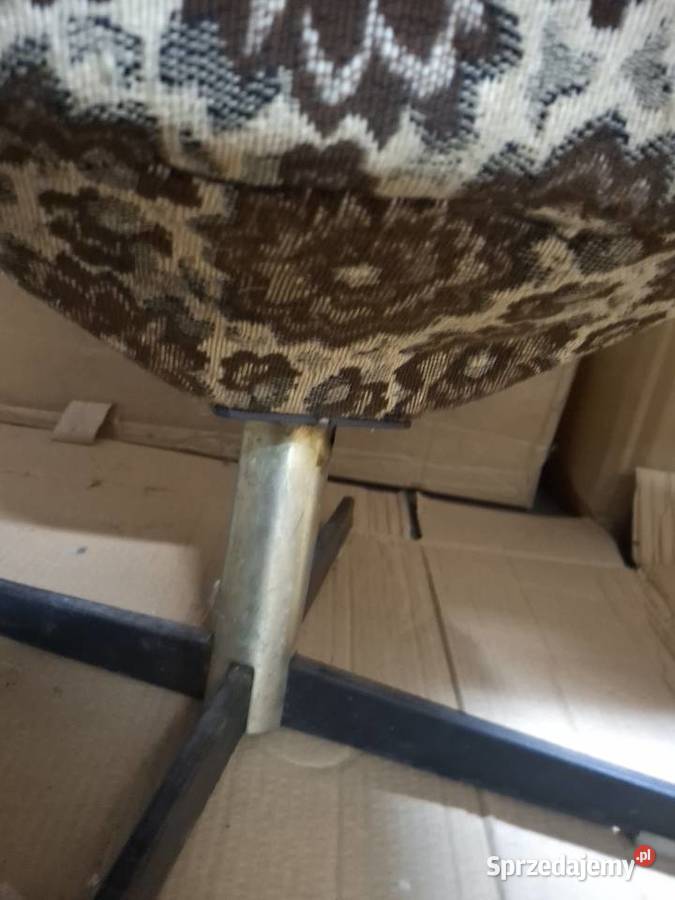 Fotel kręcony PRL do renowacji Rawa Mazowiecka