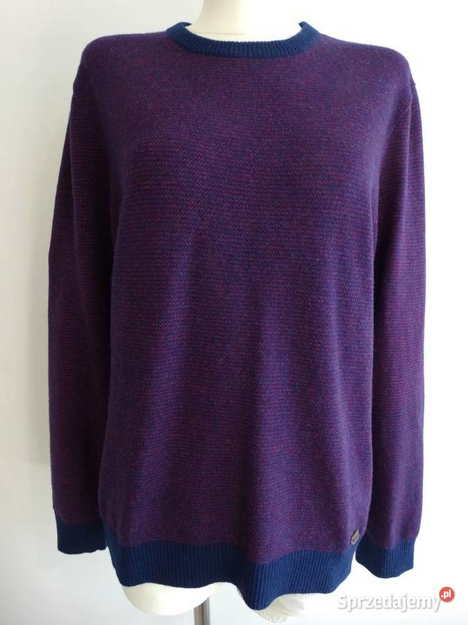 Sweter Wełniany 80 Wełna Merino Ciepły Crew Neck niebieski Swetry i golfy