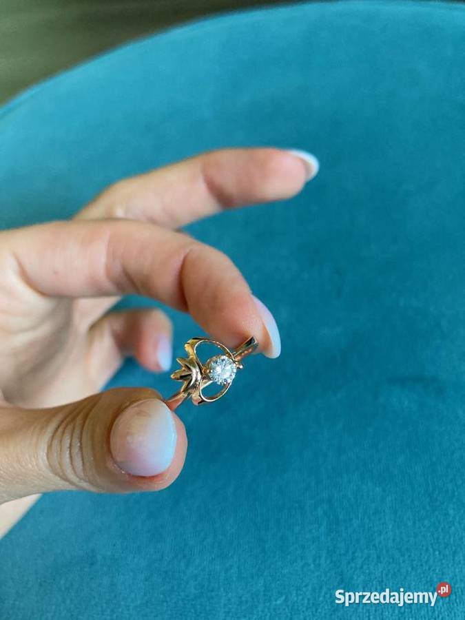 Nowy złoty pierścionek złoto 14K 585 serduszko Nisko