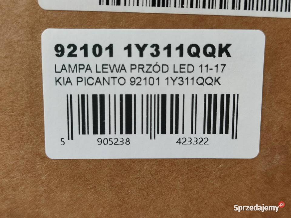 LAMPA LEWY PRZÓD KIA PICANTO 20112017 ORYGINALNA