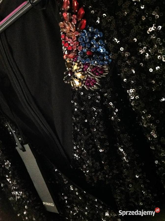 Mini Sukienka Cekinowa Damska PINKO r XS Nowa Sól