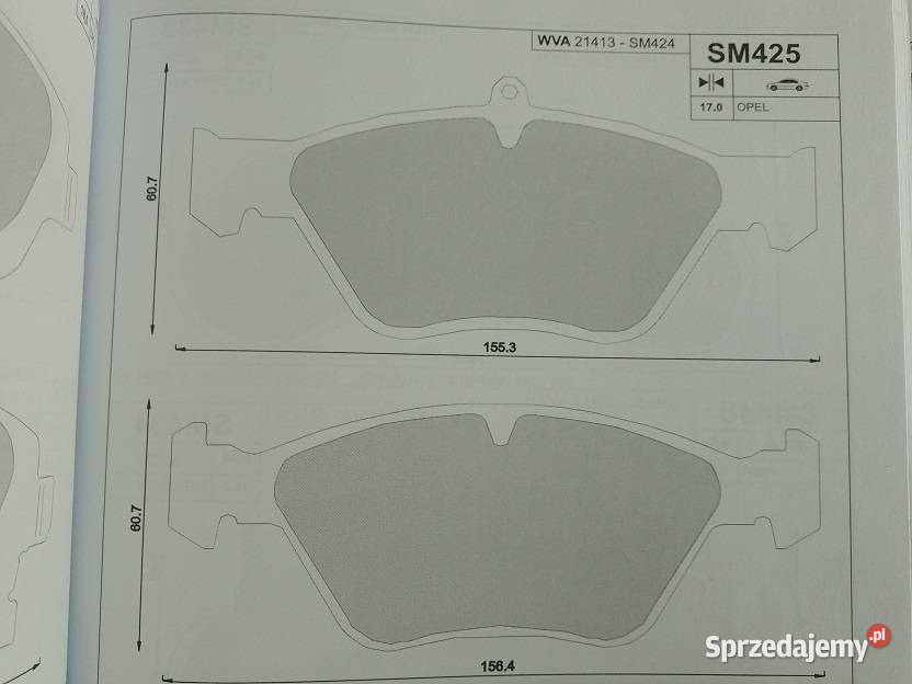 SM425 Klocki hamulcowe kpl przód OPEL CALIBRA A Olsztyn