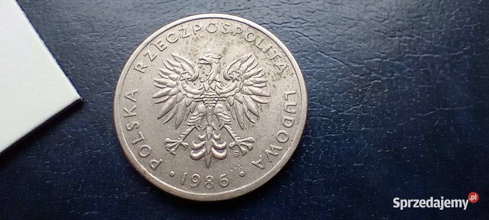 Stare monety 20 złotych 1986 destrukt PRL Polska Lesko