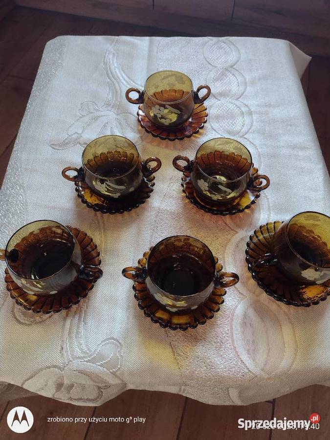 Bulionowki Piękne Szkło Miodowe