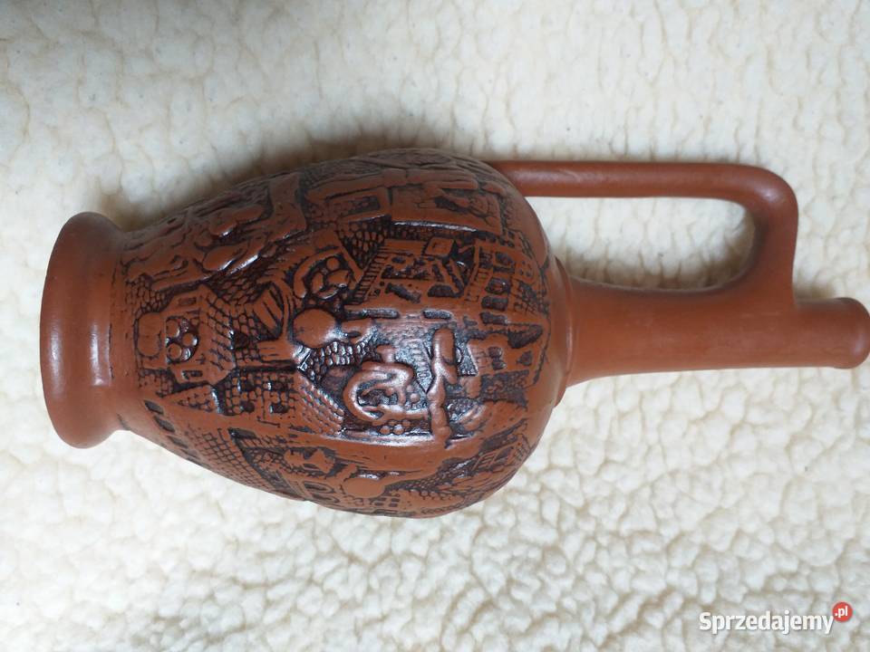 Butelka winie ceramiczna śląskie Tychy