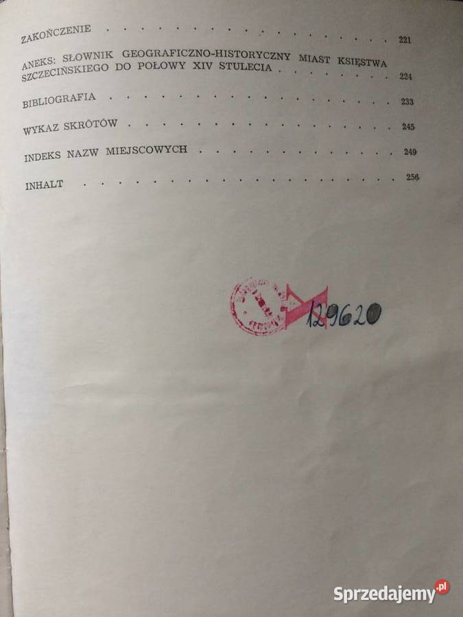 186 Miasta Księstwa Szczecińskiego Do Połowy Szczecin