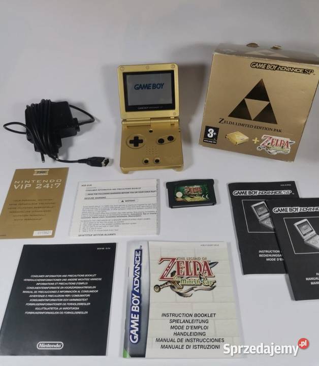 Nintendo Game Boy Advance SP Zelda Limited Gold Mazowszany