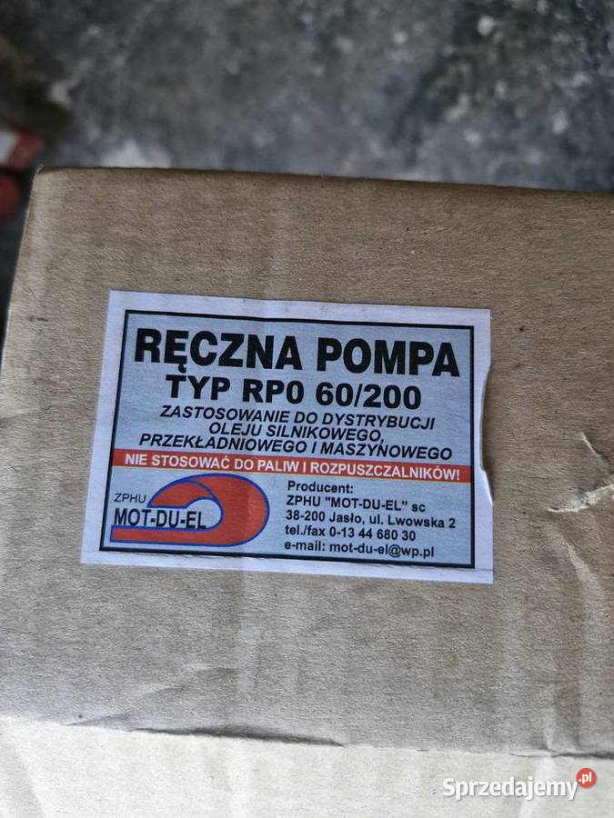 Pompka ręczna wyrób Polski TYP RPO 60200 Stoczek Łukowski