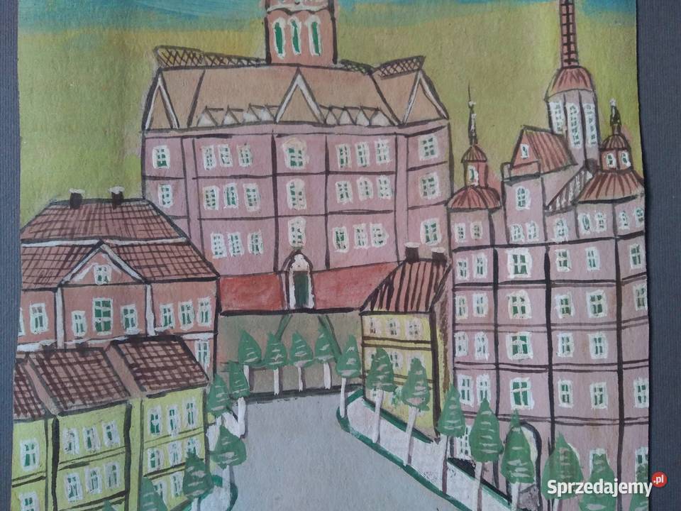 Obraz w typie NIKIFOR KRYNICKI autor nieznany mazowieckie Warszawa