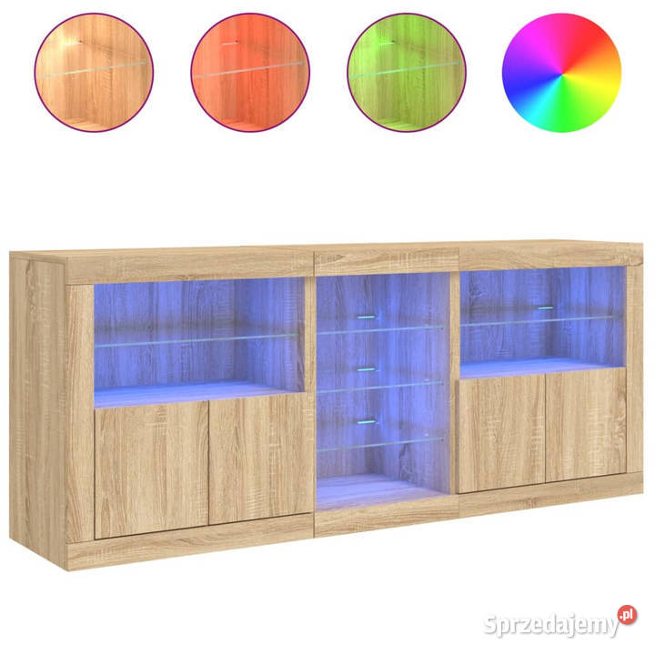 Szafka z oświetleniem LED dąb sonoma 162x37x67 Warszawa