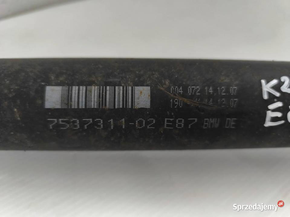WAŁ NAPĘDOWY BMW 1 E87 E81 LIFT 16 7537311 osobowe