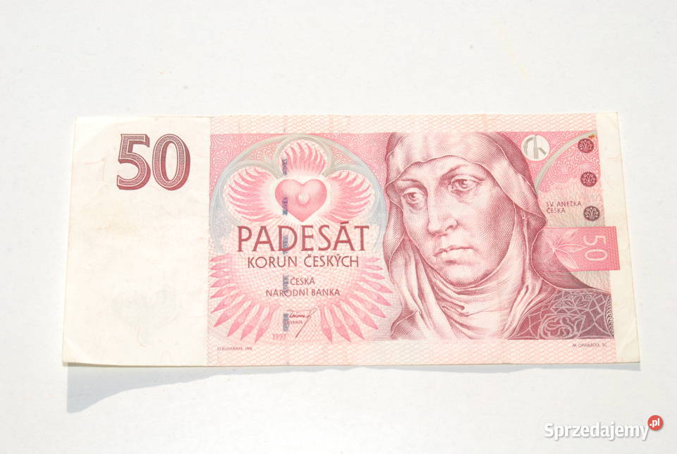 Stary banknot 50 koron Czeskich Czechy 1997 Cieszyn
