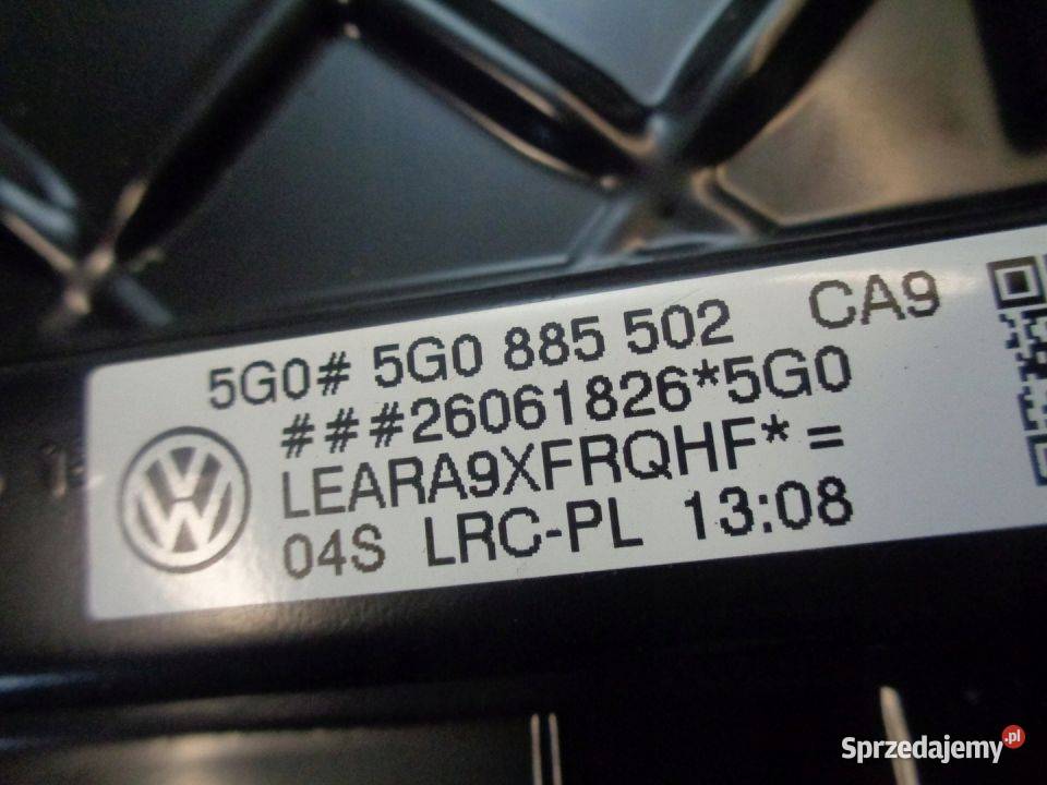 Rama oparcia czarna prawa Audi A3 8V 5G0885502 Skarżysko-Kamienna sprzedam