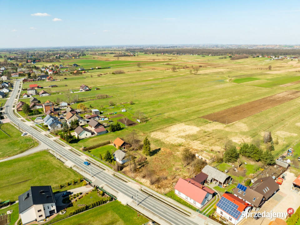Płaska działka budowlana centrum Zabierzów Bocheński