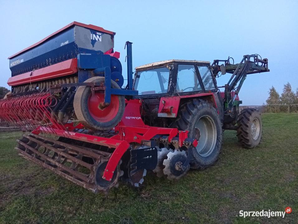 Zestaw uprawowo siewny brona talerzowa siewnik Płachty