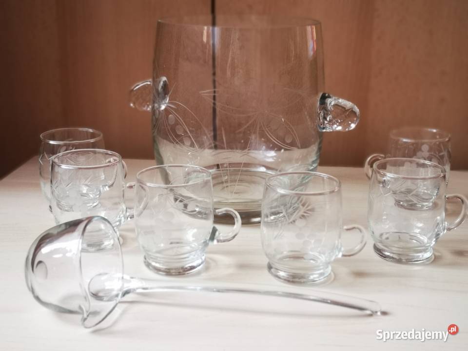 Szklany zestaw do ponczu kompotu Pozostałe