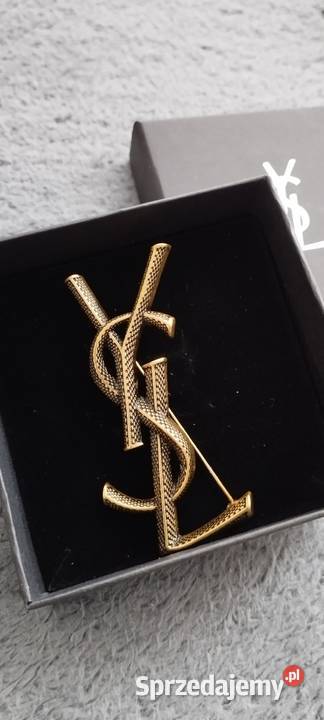 Używana broszka YSL Saint Laurent Paris w mazowieckie
