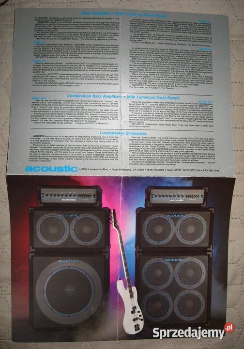 Acoustic Collaboration Series Amps brochure Kępice sprzedam