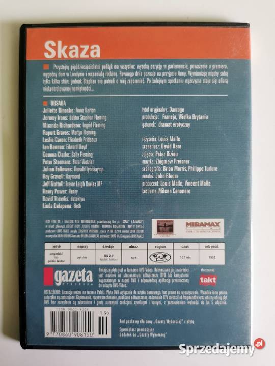 Skaza DVD film lektor Filmy Kraków