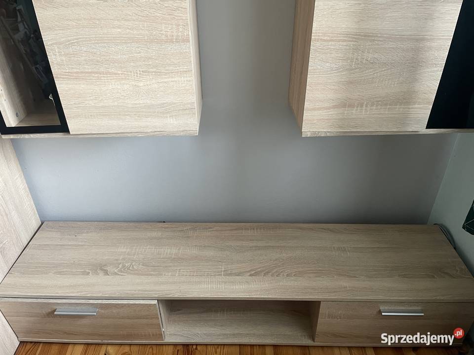 Nowoczesna meblościanka w kolorze dąb sonoma świętokrzyskie Włoszczowa
