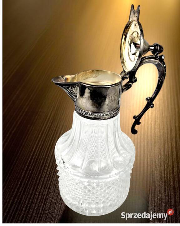 Karafka dzbanek z platerowanym okuciem Italia Bronisze