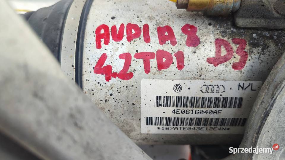 AUDI A8 D3 42 TDI 0510 AMORTYZATOR PNEUMATYCZNY Rok produkcji 2007 Włoszczowa sprzedam
