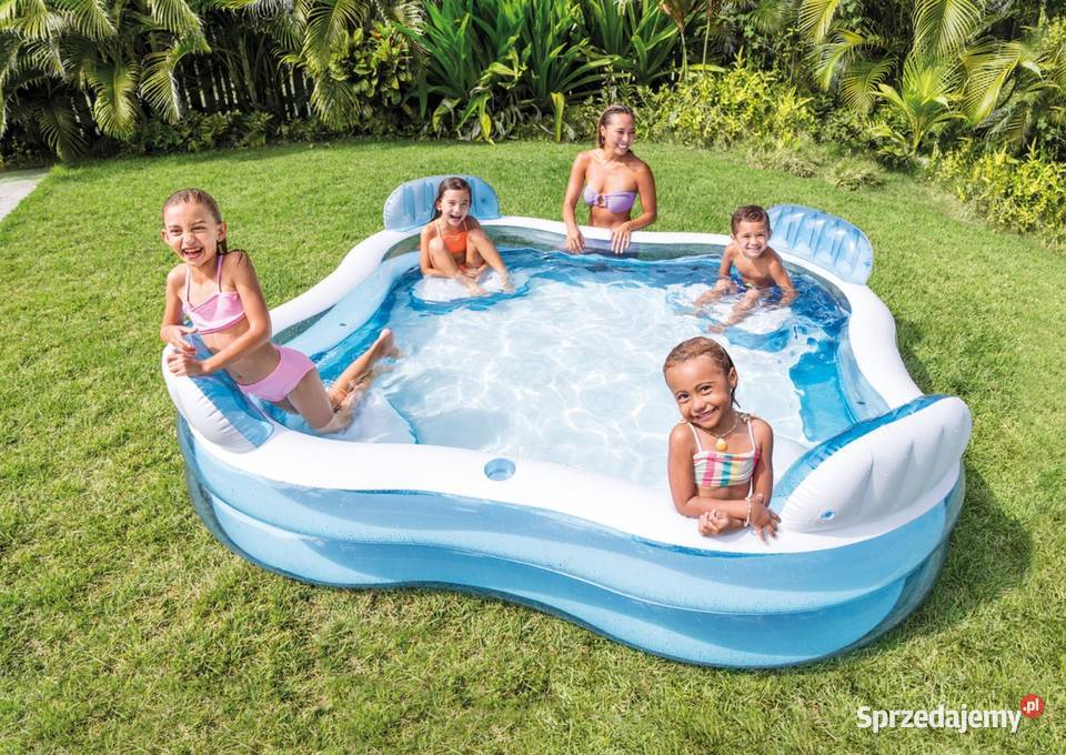 Duży basen z siedzeniami 229x229x66 INTEX 56475 wielkopolskie