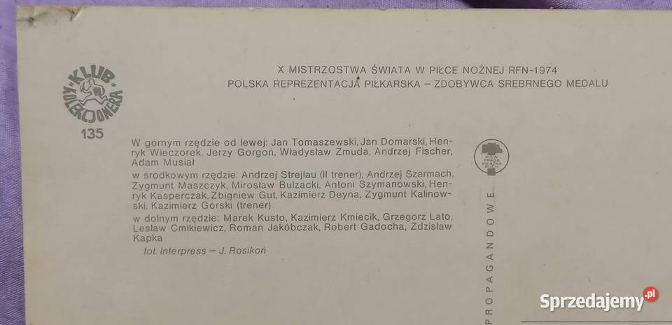 Kadra PZPN na mistrzostwa świata RFN 1974 Piotrków Trybunalski