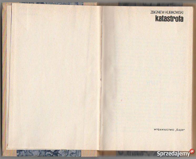 7486 KATASTROFA ZBIGNIEW KUBIKOWSKI Książki i Podręczniki Czyrna sprzedam