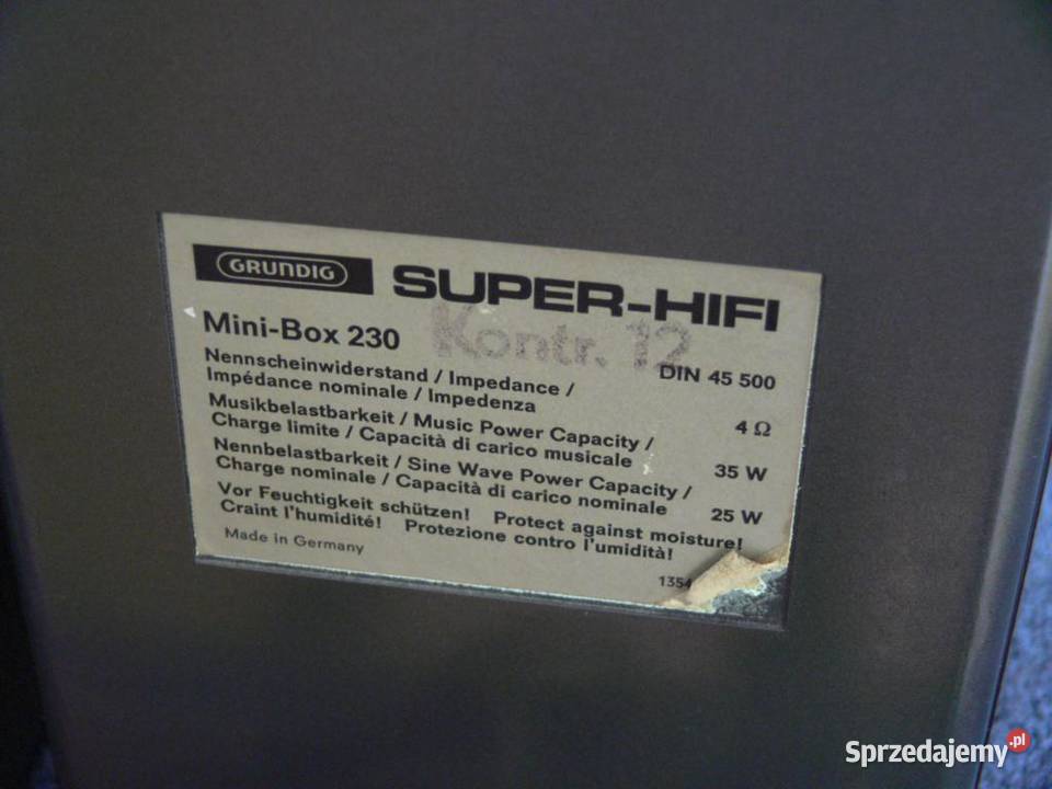 Kolumny Grundig Mini Box 230 Vintage WYSYŁKA podkarpackie
