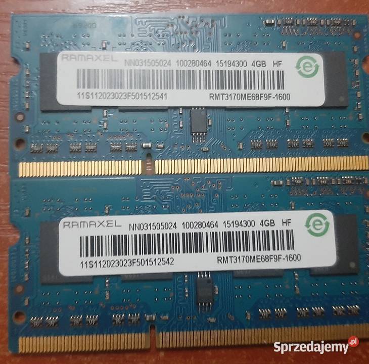 Pamięć Ramaxel 2x4gb 1600mhz Czeladź