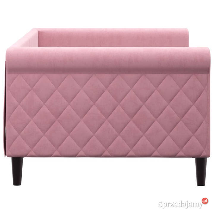 Łóżko dzienne różowe obite aksamitem 90x200 Warszawa