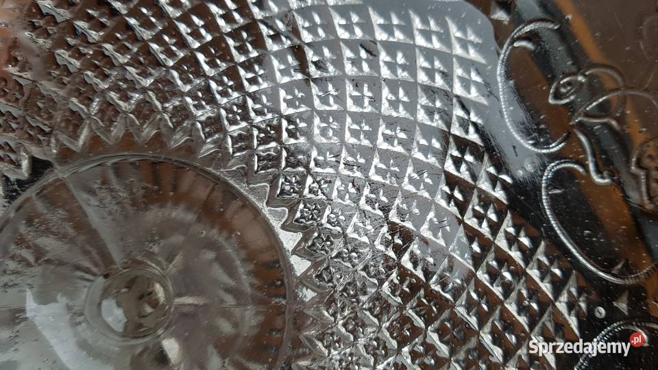 Stara patera owocarka z falbanką stare szkło Dąbrowa Górnicza sprzedam